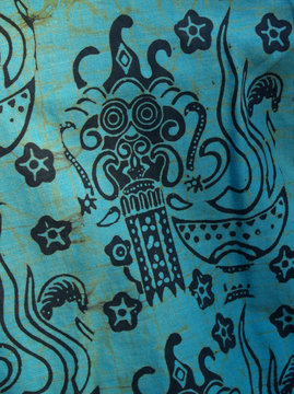 african batik cotton print shirt detail