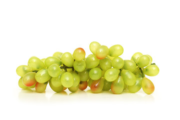 green grapes isolated on white
