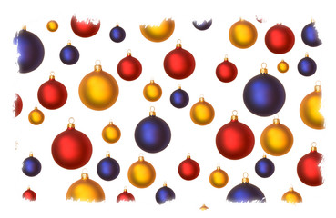 christmas frame with baubles