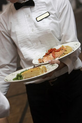 wedding food being served