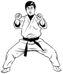 defensive stance (karate/tae kwon do)