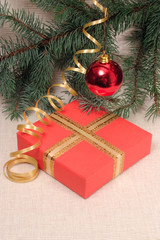 christmas decoration and gift box