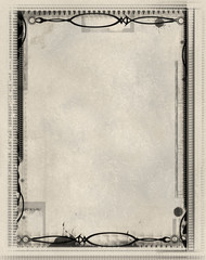grunge border and background