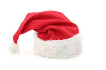 santa furry red  hat