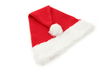 Obraz na płótnie Canvas santa furry red hat