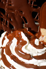 close up of chocolate dessert