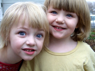 two sisters outdoors