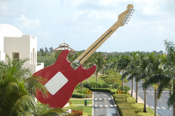 giant guitar outdoors