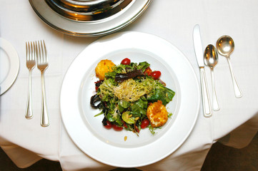fresh green dinner salad