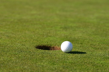 golf ball on green