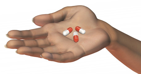 pills in hand