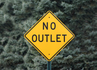 no outlet sign