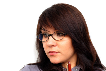 Obraz premium businesswoman with pen #7