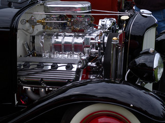 vintage engine bay