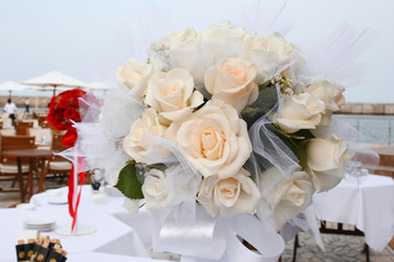 rose on celebration table