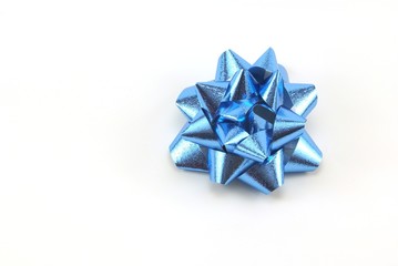 blue christmas bow