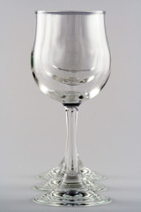 three wine glasses