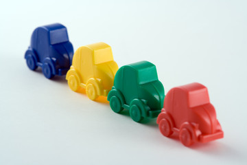 row of plastic cars