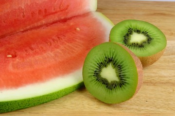 watermelon & kiwi fruit