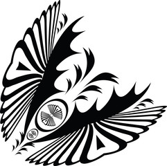 deco swirl butterfly corner