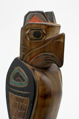 carved eagle totem