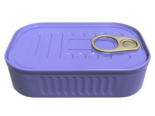 tin can 3d boîte de conserve bleue mauve