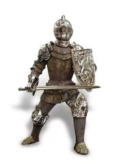 Deurstickers geïsoleerde antieke ridder © Neliana Kostadinova