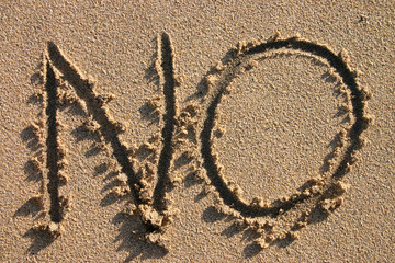 no written in the sand