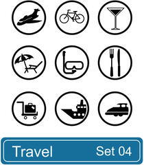 travel icon set