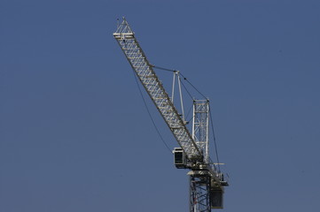 crane in blue sky