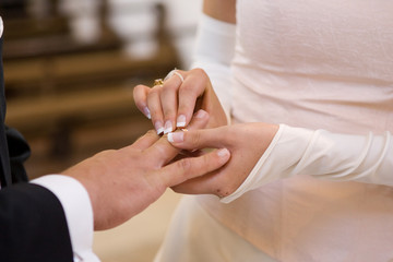 hochzeit, ringübergabe