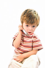 child with phone