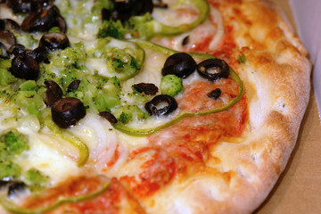 fresh baked pizza pie