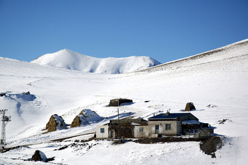 house in mountains