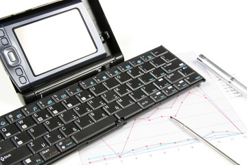 pda and keyboard