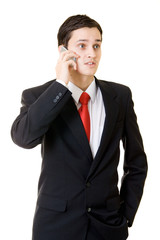 businessman with cellular phone