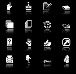 media icon series set