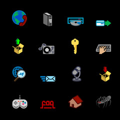 web and computing icons series set