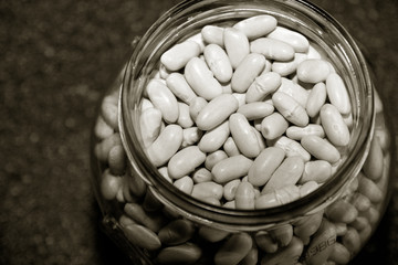 beans in the jar