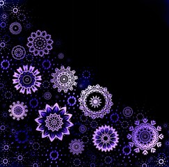 christmas slilac nowflakes