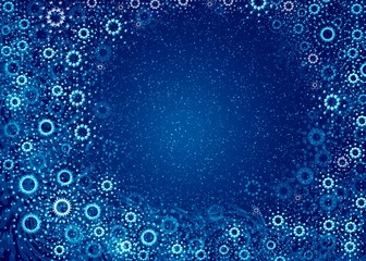 christmas blue magic frame