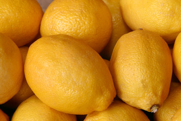 close-up of lemons.