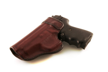 9mm in leather holster