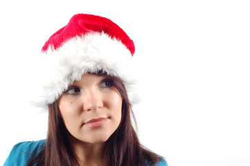 woman with santa claus hat #7