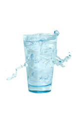 glass with splashing water