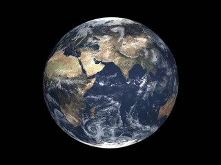 realistic 3d earth clouds in relief