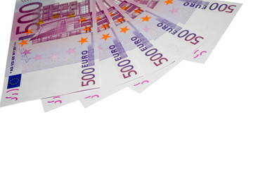five hundreds euro banknotes