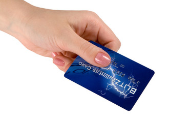 credit card in a hand