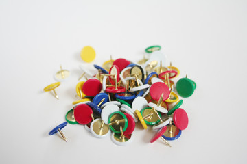 pile of colored thumbpins