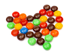 colorful candies heart
